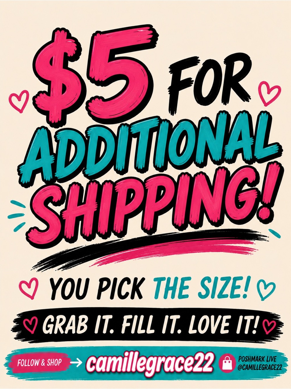 $5 Additional Shipping